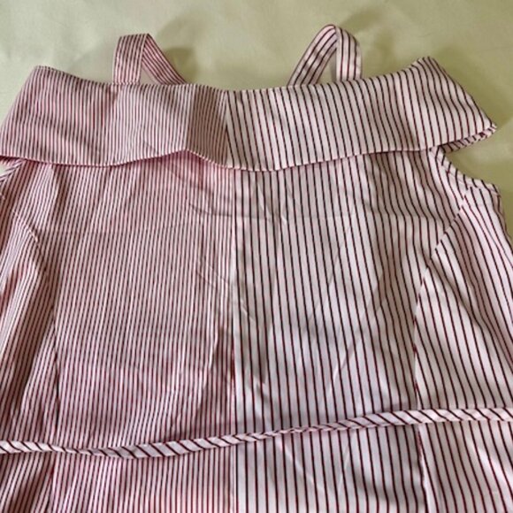 Red & White Pinstripe Dress - Picture 7 of 7